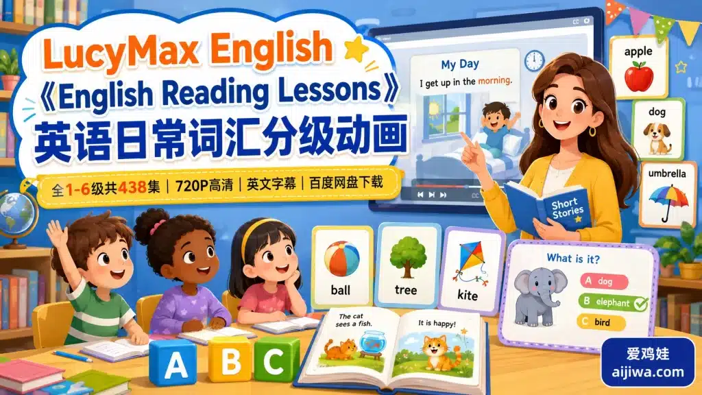 分级阅读动画《English Reading Lessons》｜1-6级438集英文字幕版