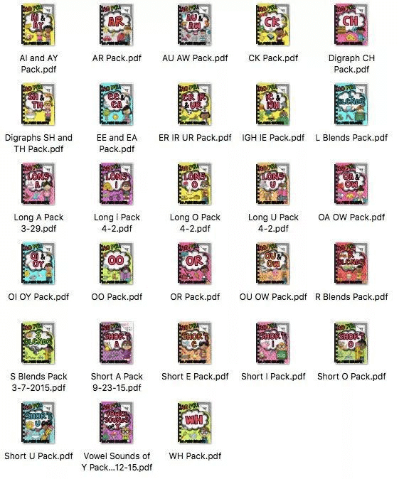 自然拼读练习册《Phonics No Prep Massive MEGA Bundle》