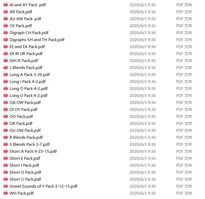 自然拼读练习册《Phonics No Prep Massive MEGA Bundle》28册PDF电子版共2400页