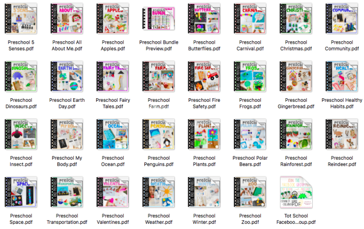 🔥英语启蒙手工活动作业纸《Preschool Bundle》31本PDF绘本，百度网盘下载-爱鸡娃aijiwa.com