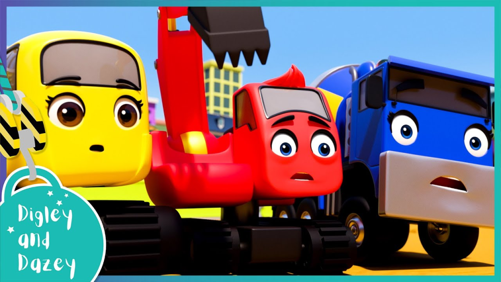 BBC英语动画片Digley and Dazey Stories工程车小伙伴们的故事，全21集高清视频带英文字幕，百度网盘下载